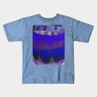 blue abstract art, antique rug pattern, minimal art, modern art, carpet texture, For custom orders please DM me. Kids T-Shirt